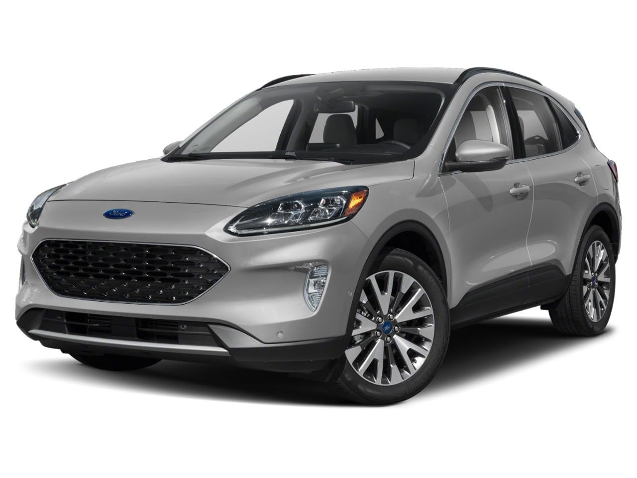 2020 Ford Escape Titanium Hybrid AWD in Ingot Silver Metallic — front three-quarter view