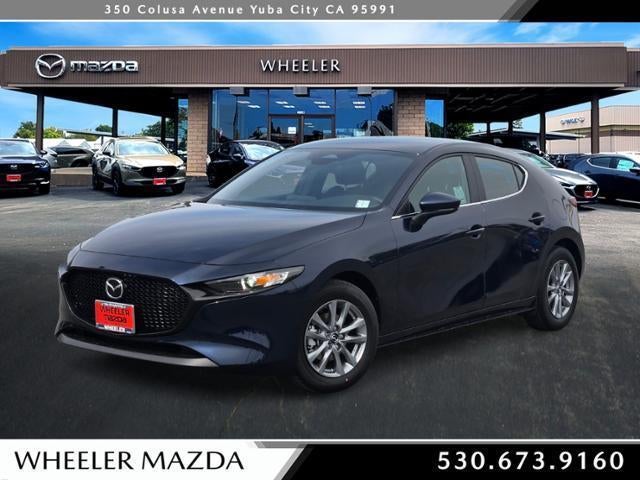 2026 Mazda Mazda3 Hatchback 2.5 S in Deep Crystal Blue Mica — front three-quarter view