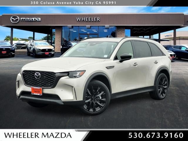 2026 Mazda Mazda CX-90 3.3 Turbo Premium Sport AWD in Platinum Quartz Metallic — front three-quarter view